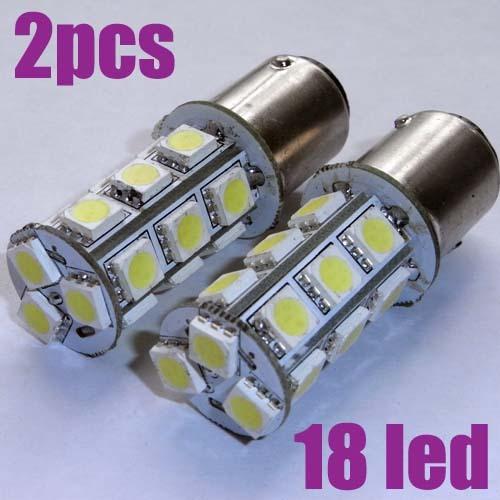 2x t25 1157 18 smt led car parking light bulbs white