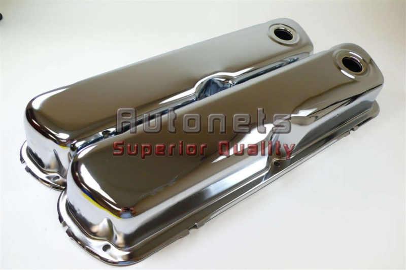 Chrome steel ford small block valve covers 260 289 302 351w & 5.0l mustang tall