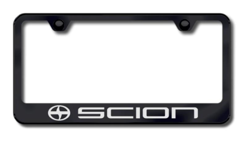 Toyota scion laser etched license plate frame-black made in usa genuine