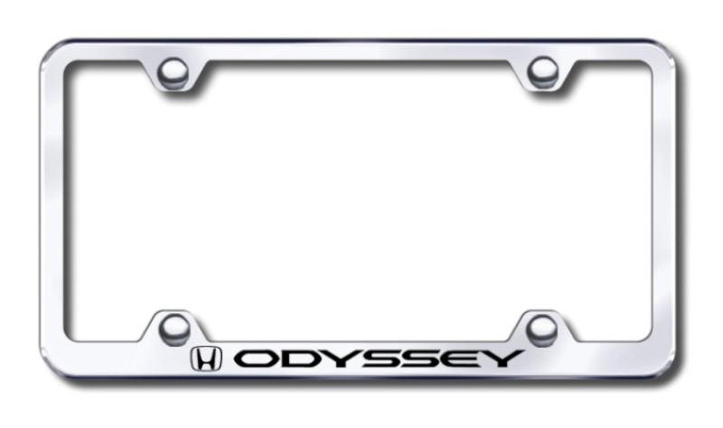 Honda odyssey wide body  engraved chrome license plate frame -metal made in usa