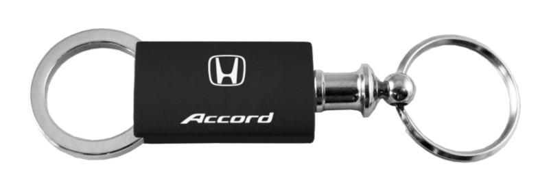 Honda accord black anondized aluminum valet keychain / key fob engraved in usa