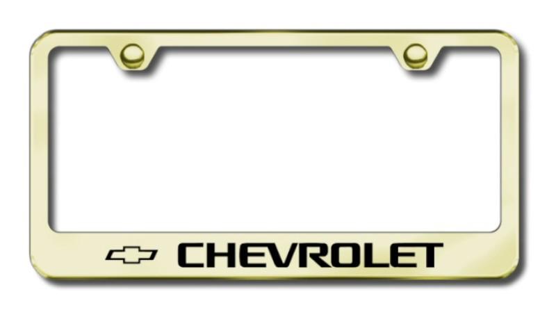 Gm chevrolet  engraved gold license plate frame made in usa genuine