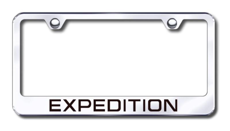 Ford expedition  engraved chrome license plate frame -metal made in usa genuine