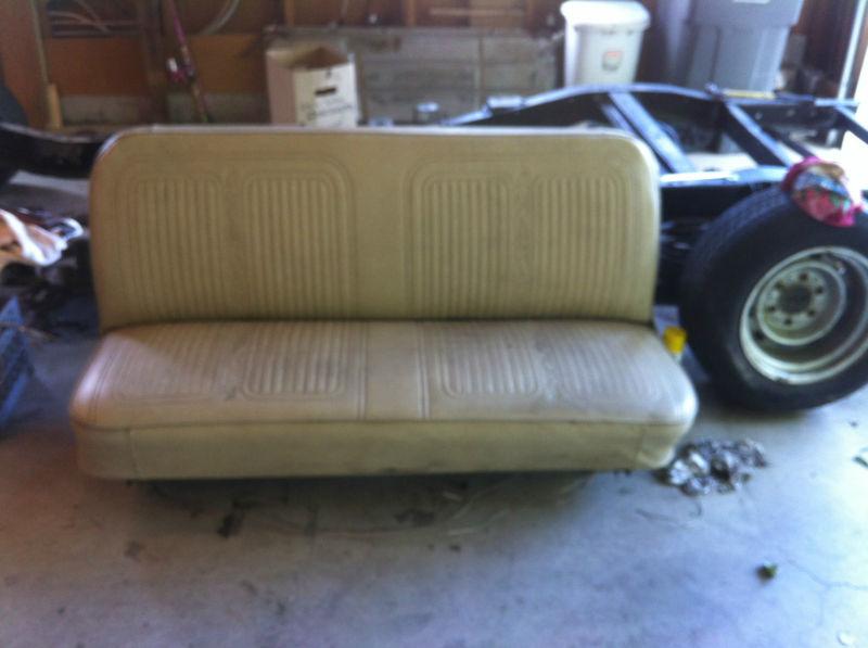 Original 1970 gmc sierra grande bench seat, parchment, used
