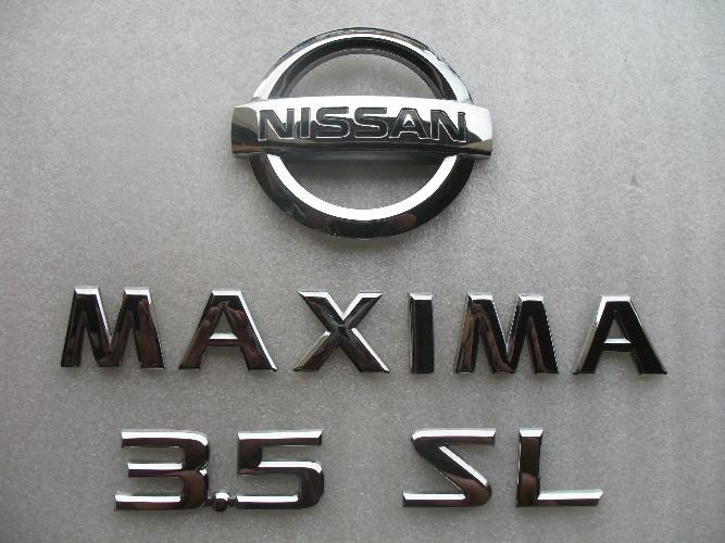 2005 nissan maxima 3.5 sl rear chrome emblem logo decal badge set 04 05 06 07 08