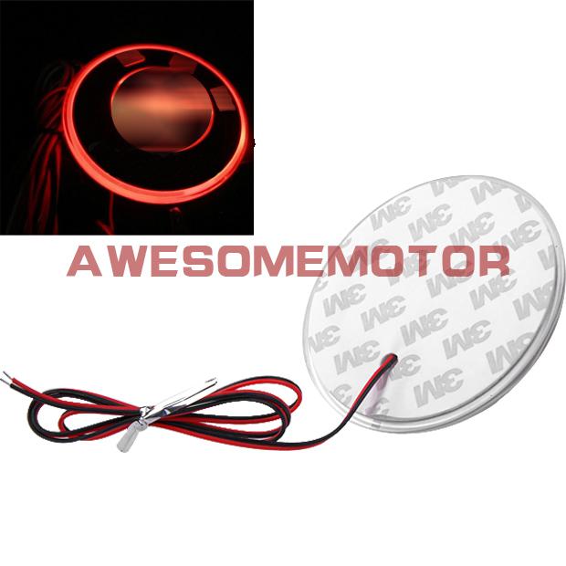 Car rear red led badge light lamp emblem decal universal for 82mm bmw x3 x5 x6
