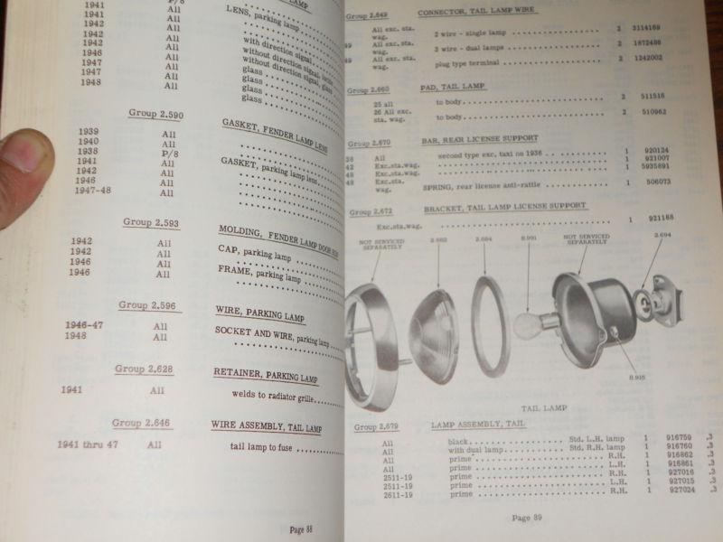 Buy 1937-1949 PONTIAC CHASSIS & BODY WHOLESALE PARTS CATALOG / ORIGINAL