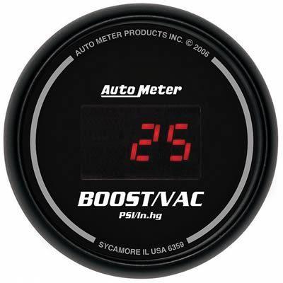 Autometer sport-comp digital series gauge boost/vacuum 2 1/16" dia 6359