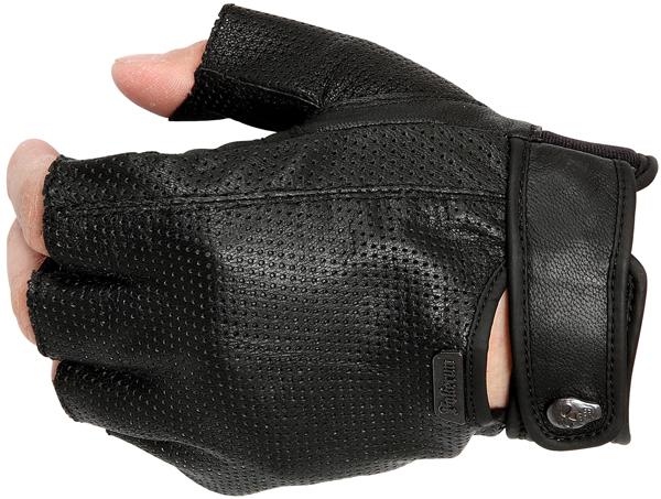 Pokerun easy rider 2.0 mens black large leather motorcycle riding gloves lrg