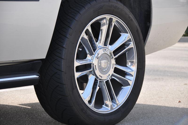 22" chrome cadillac escalade platinum wheels tires 285 silverado tahoe yukon sub