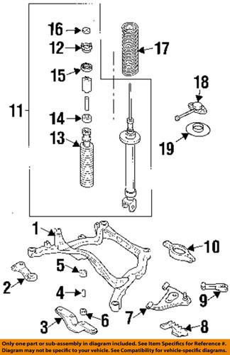 Nissan oem 5547533p00 rear suspension-susp crossmember cushion