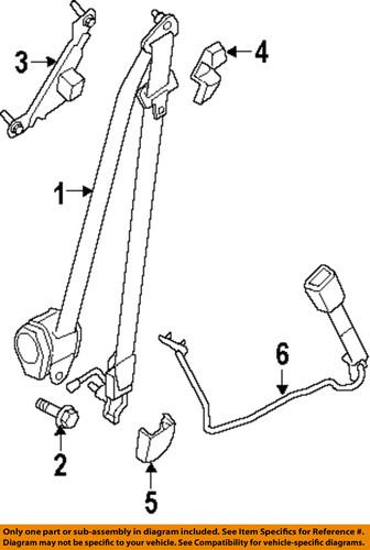 Nissan oem 86884zt58b front seat belts-belt & retractor