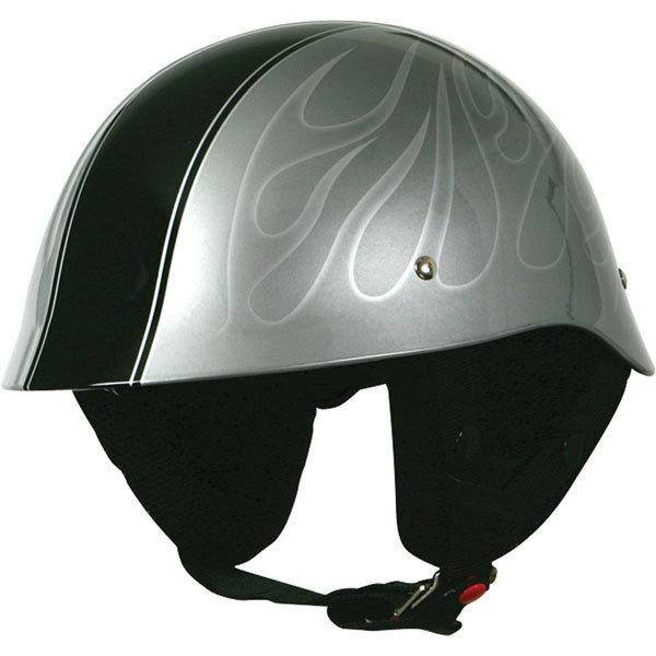 Silver xxl torc gi t-54 ghost flame half helmet