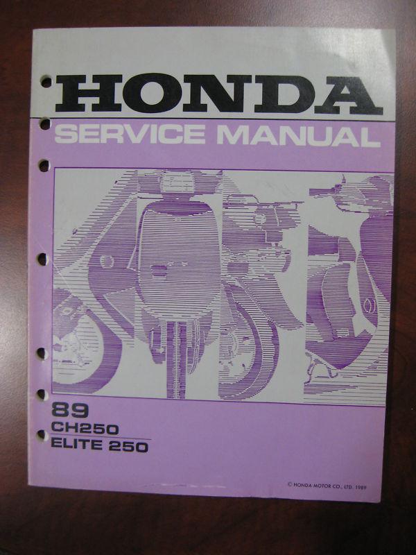 1989 honda ch250 elite factory service manual