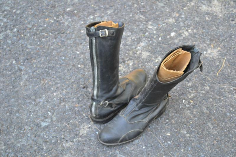 Vintage leather motocycle boots