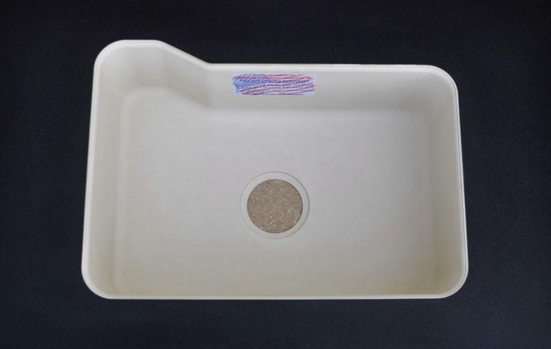 New "single bowl" sink  23.5" x 17.5"  solid surface bone top/under mount style