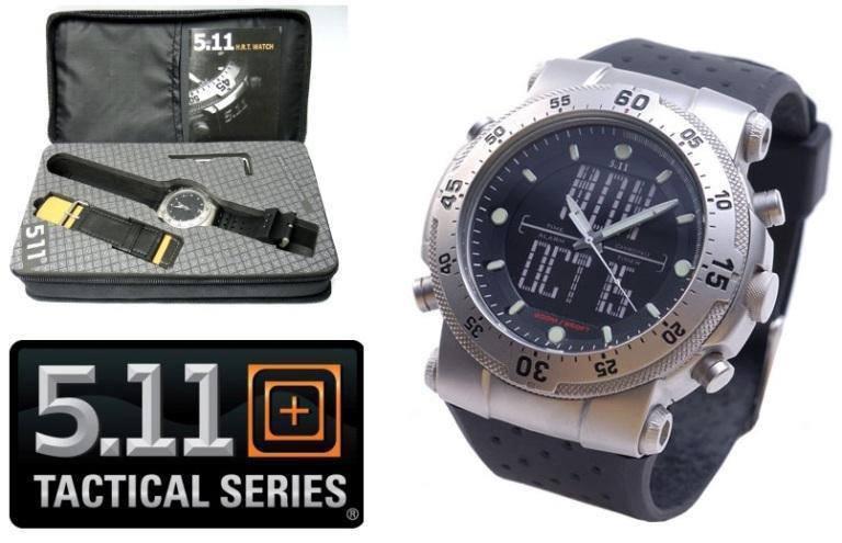 5.11 tactical hrt titanium watch water proof digital rare & limited