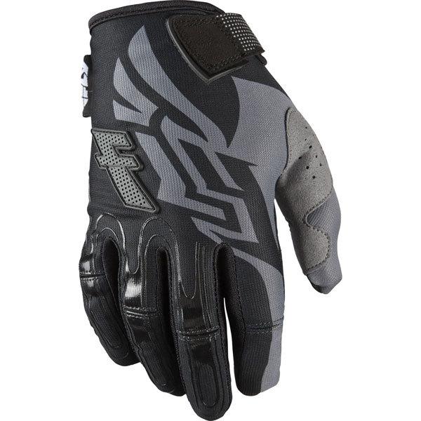 Black/grey l fly racing kinetic gloves 2013 model