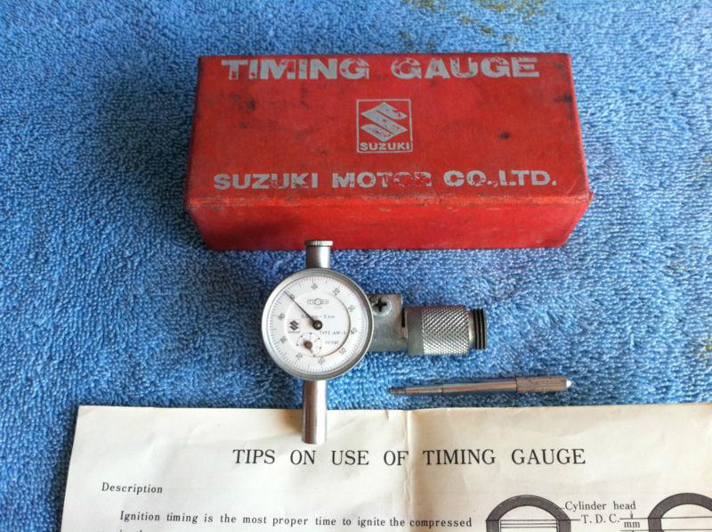 Vintage original suzuki ignition timing dial gauge indicator #t2-024 in box nice