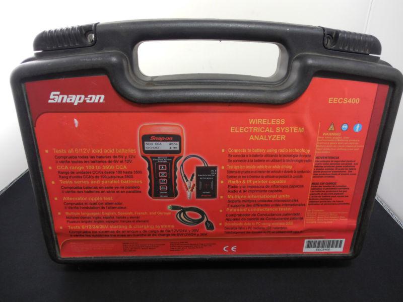 Snap-on wireless electronic battery tester w/ carrying case & cd model #eecs400