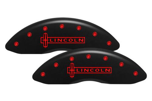 Mgp 10024-s-lcn-rm lincoln caliper covers full set red engraved lincoln logo