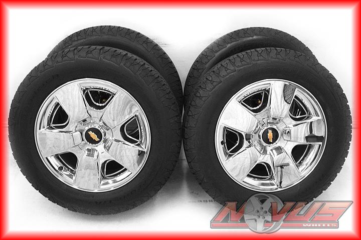 20" chevy silverado tahoe ltz gmc yukon sierra chrome wheels bfg tires oem 22 18