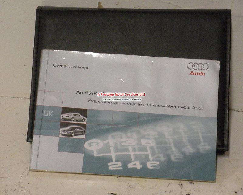 Audi a8 s8 d2 handbook manual + wallet 07/96-98