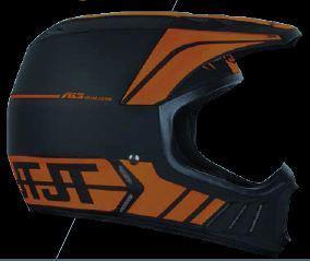 New jt racing als-02 mx helmet black / orange( med or l ) motocross supercross