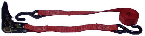 Ratchet tie down straps w/ s hook. 1" x 12'  (2 sets) 