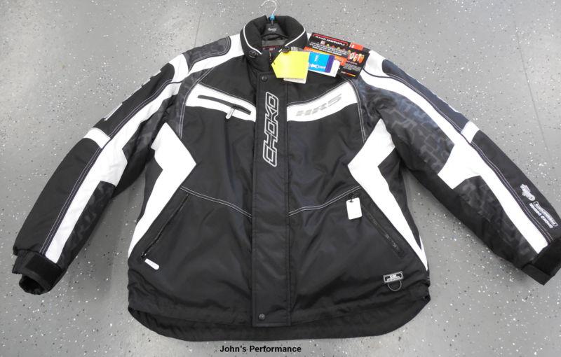 Choko hr5 black & white mens snowmobile jacket coat xl 