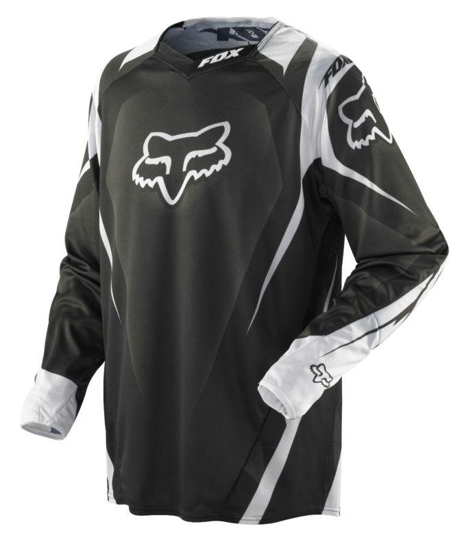 01017-018 fox 360 vibron mx atv off road adult black and white jersey