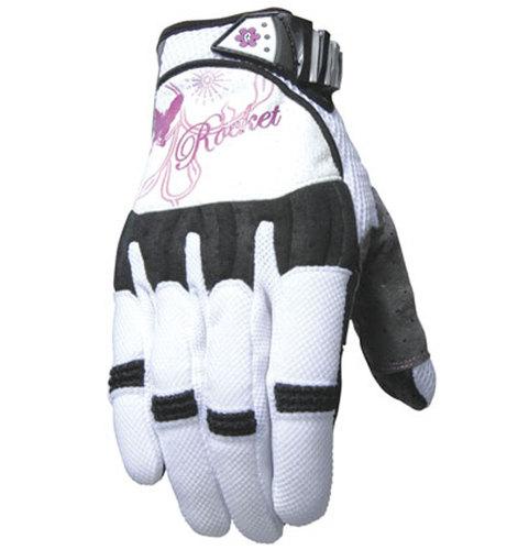 New joe rocket womens heartbreaker gloves, white/purple, med