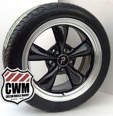 17x8" classic 5 spoke black wheels rims federal tires for chevy camaro 1980