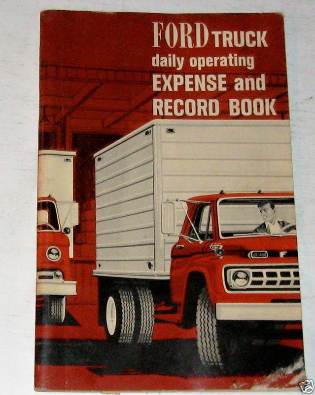 1960s  ford truck  operating expense &  record book