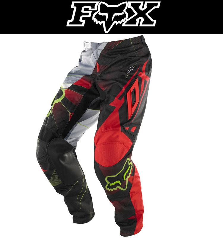 Fox racing 180 youth radeon black red sizes 22-28 dirt bike pants motocross mx
