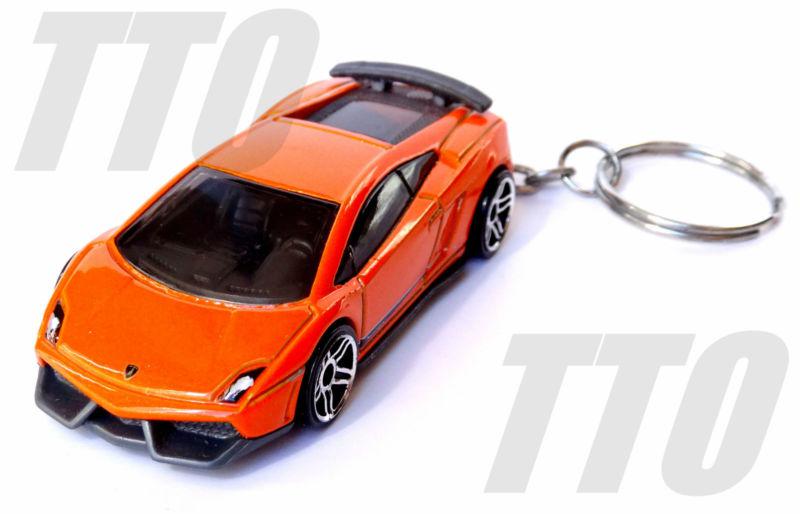 Lamborghini gallardo superleggera keyring keychain fob diecast 1/64 orange lp570
