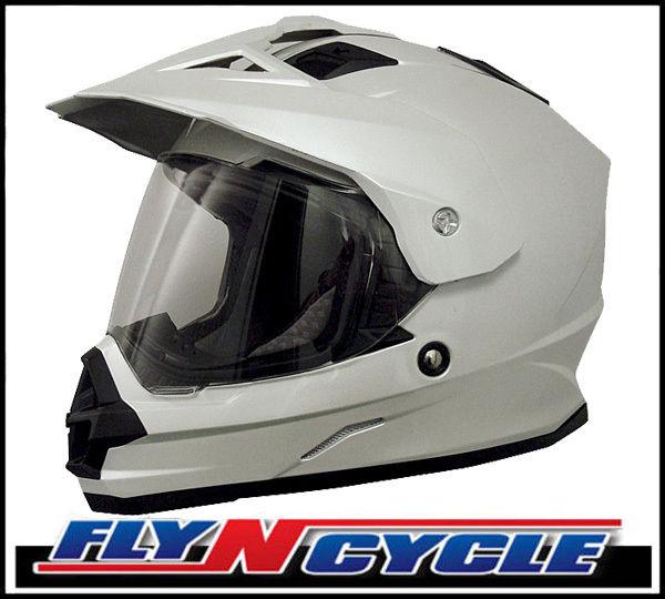 Afx fx-39 dual sport 2xl pearl white motorcycle full face helmet dot ece xxl