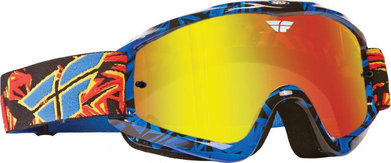 New 2014 fly racing zone pro mx/atv goggles- blue/black