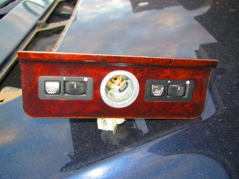 Bmw e38 oem wood grain center console trim cigarette lighter heated seat switch 