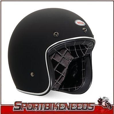 Bell custom 500 matte black helmet size m medium open face vintage helmet