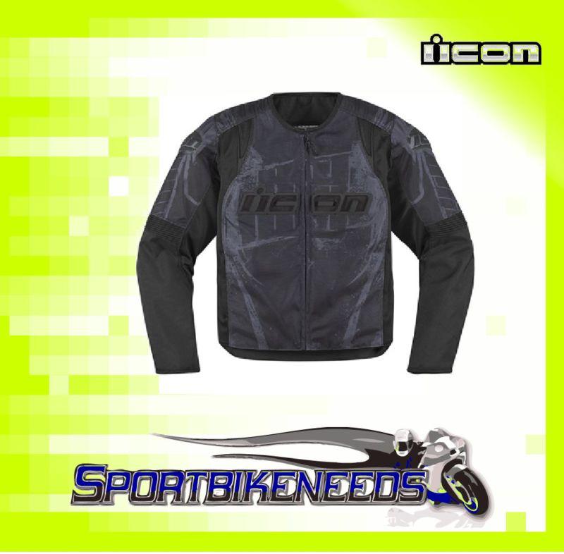 Icon overlord type 1 jacket black stealth size medium m