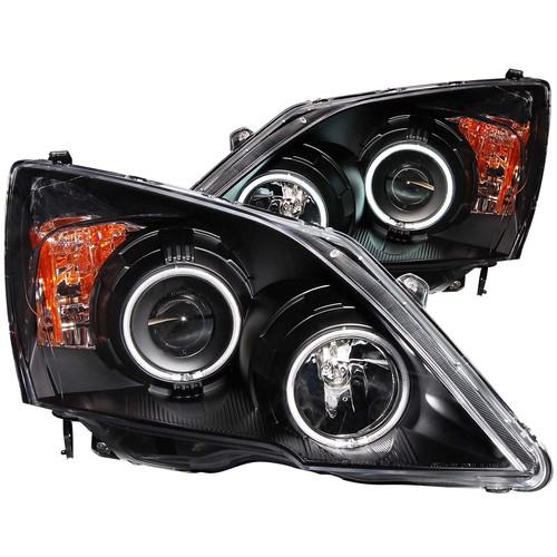 Anzo headlights black clear projector with halo for 2007-2008 honda cr-v 121225