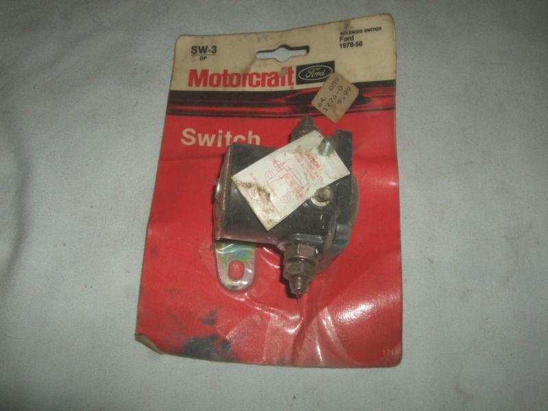 Vintage ford 1978-56 motorcraft solenoid switch sw-3/dp