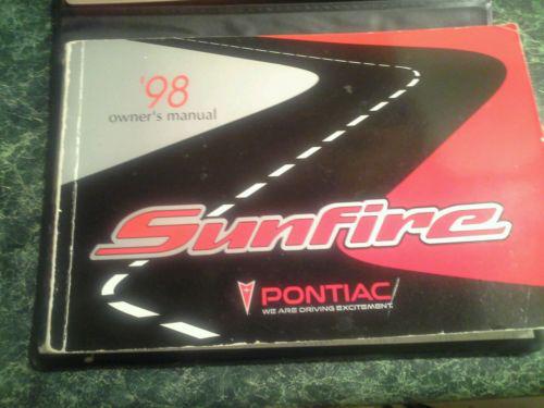 1998 pontiac sunfire owners manual with jacket