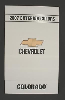 2007 chevrolet colorado truck  paint color chip brochure - original