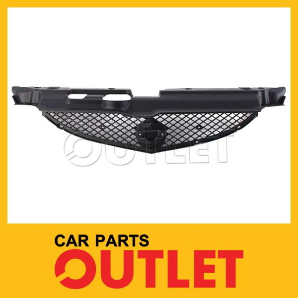 02 03 04 acura rsx front grille matte black plastic new replacement assembly