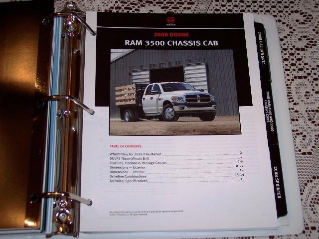 2008 dodge ram 3500 chassis cab dealer only product info literature brochure!