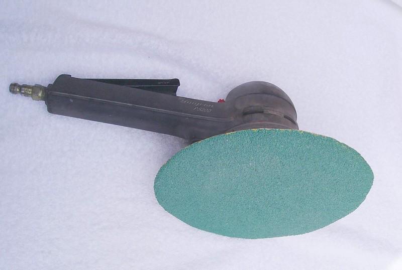 Snap on air tool pneumatic 8" ps200 orbital sander & green abrasive pad