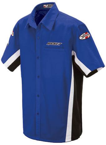 Joe rocket staff 2.0 button up blue medium polo tee shirt t-shirt med md m