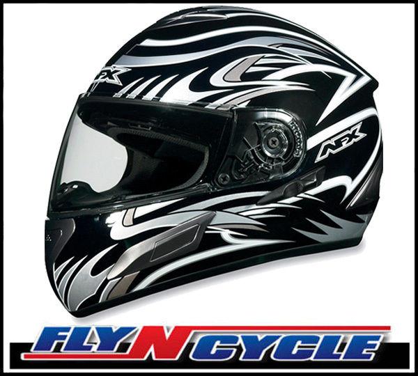 Afx fx-100 sun shield black multi large full face motorcycle helmet dot lrg lg